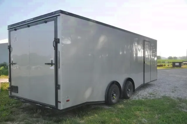 24FT GRAY BLACKOUT CAR HAULER