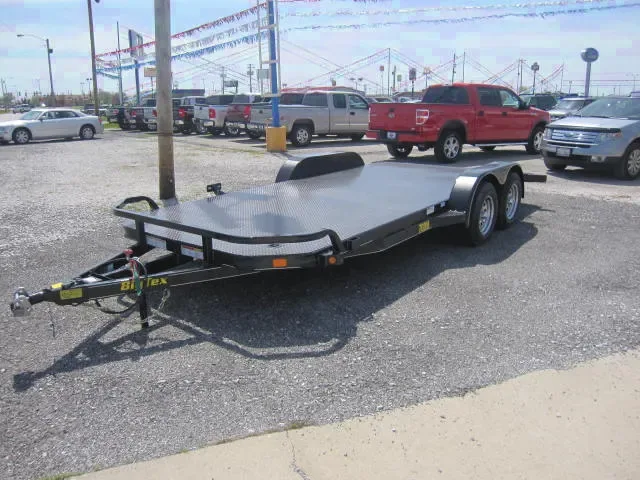 18FT OPEN CAR HAULER WITH BLACK DIAMOND PLATE FLOOR