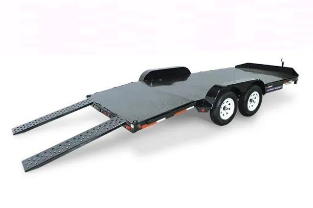 20ft Open Car Hauler-Black Diamond Plate Floor