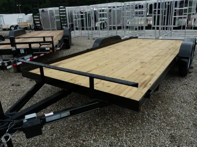 18ft Open Car Trailer  Black Steel Frame