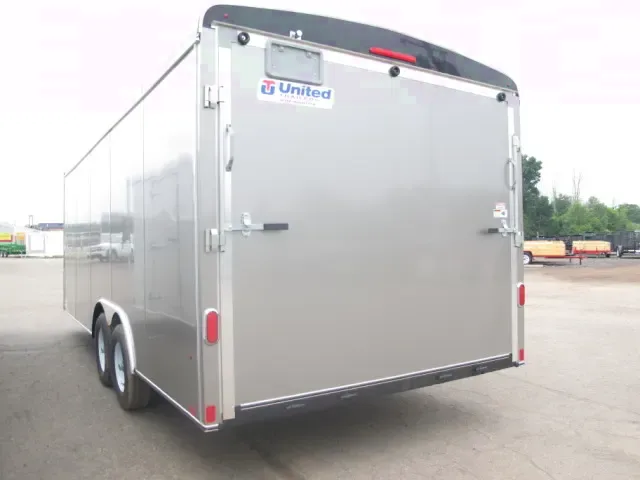 20ft Pewter Car Motorcycle Trailer  with Finished Walls