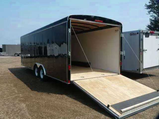 Black 24ft V-Nose Car Hauler Trailer