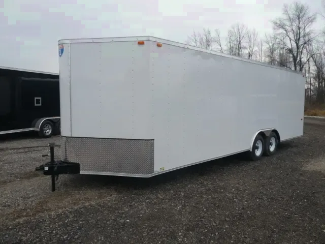 24ft Enclosed Car Motorcycle Trailer 2-5200lb Axles
