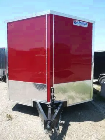 Red 28ft V-Nose Car Hauler Trailer