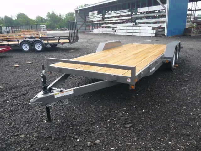 Light Gray 18ft  Open Car Trailer