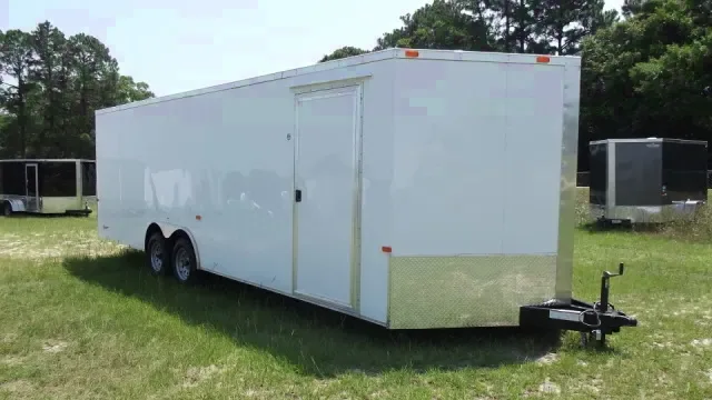 24ft  Auto Carrier - V nose - White