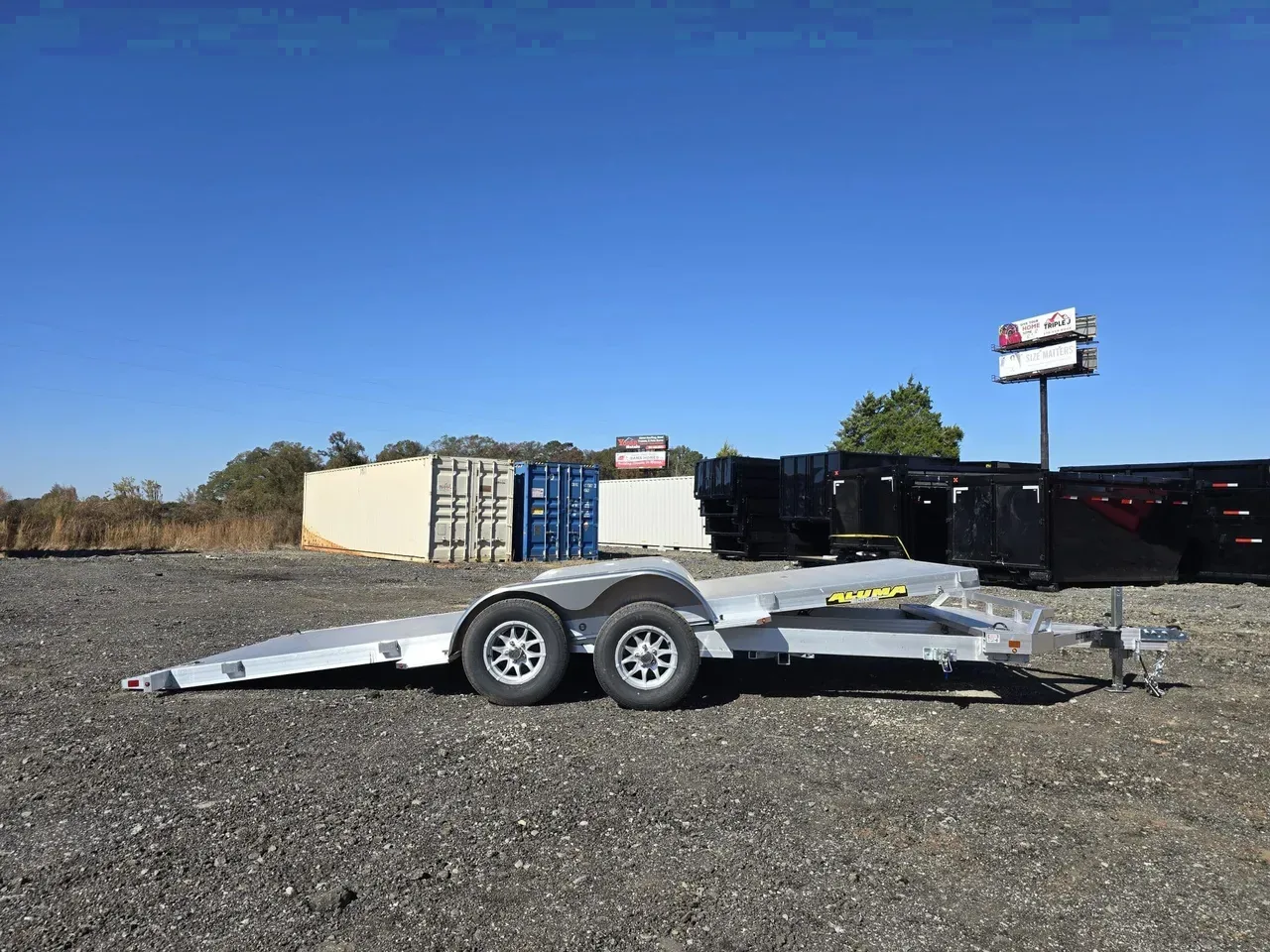 Aluminum 2026 6.83X18 Aluma 8218 Tandem Axel Gravity Tilt Aluminum Car Hauler -alum8218Tilt-309177 6.83 ft. x18 ft.