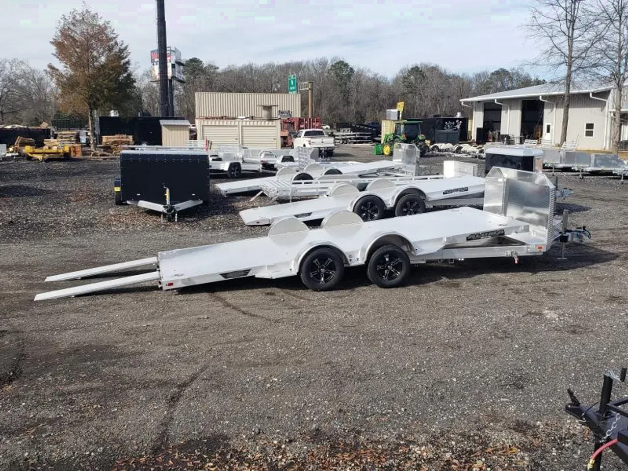 Aluminum 2026 6.83X18 Aluma 8218 tilt anniversary car hauler trailer aluminum -ALUM8218LPtilt25-311936 6.83 ft. x18 ft.