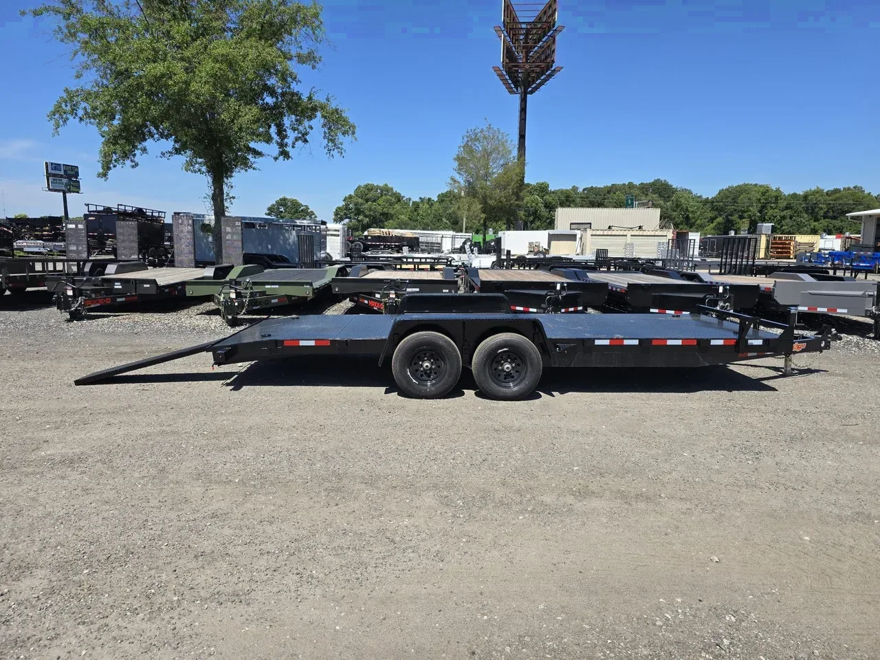 Car Hauler Trailer 2026 6.83X20 Down 2 Earth Trailers 7×20 10K Steel Deck Car Hauler With Ramps -dte8220-132090 6.83 ft. x20 ft.