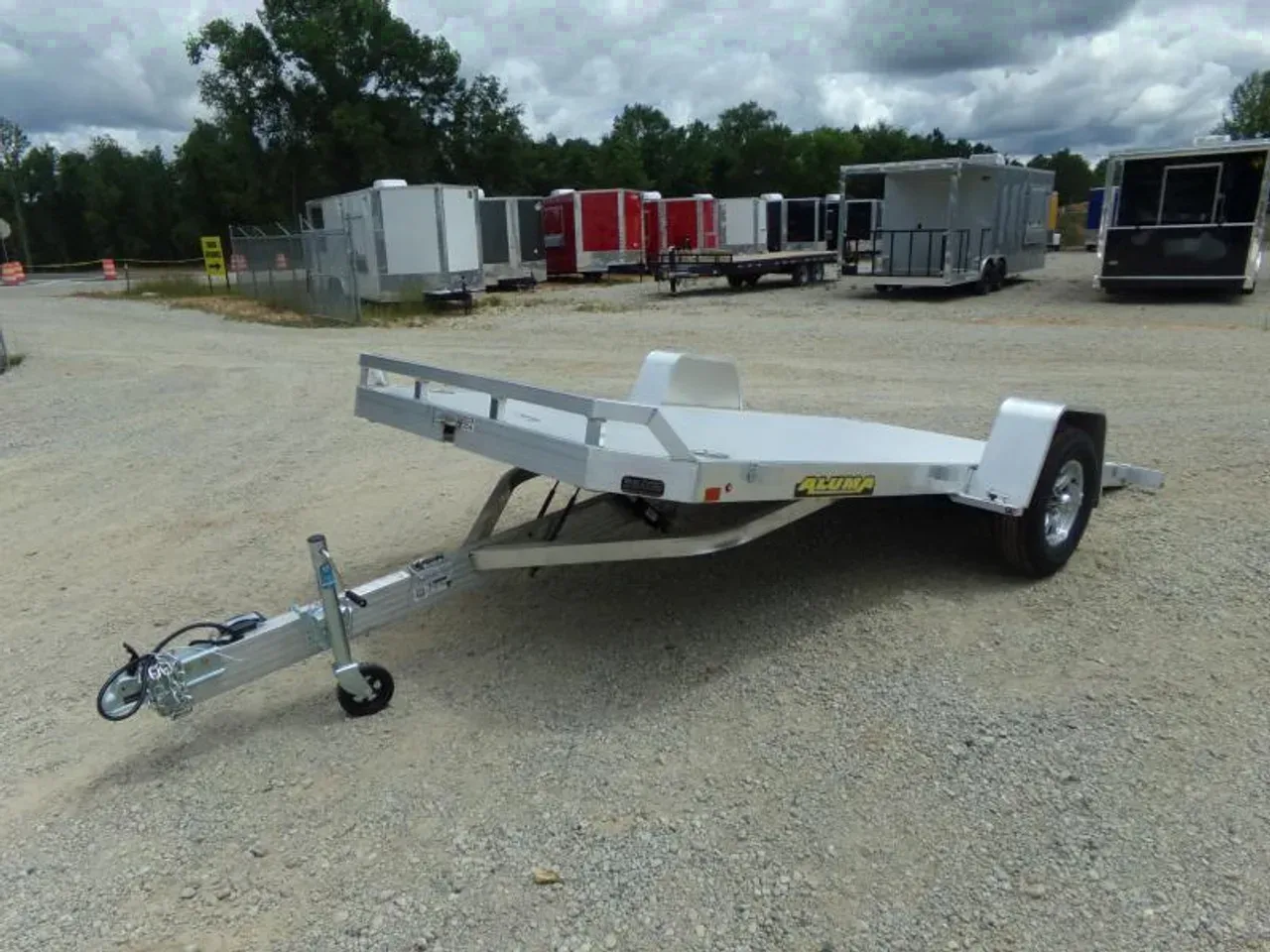 Aluminum 2026 7X14 Aluma 8214 h tilt low pro atv car hauler trailer aluminum -ALUM8214HTILT-312675 7 ft. x14 ft.