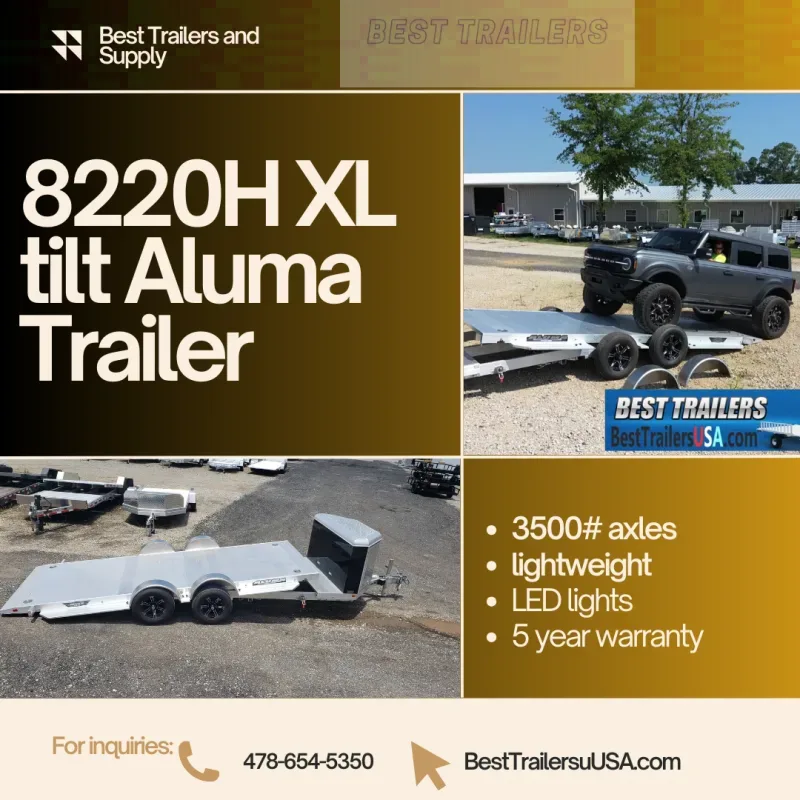 2024 Aluma 8220 H 7X20 executive series Car Trailer