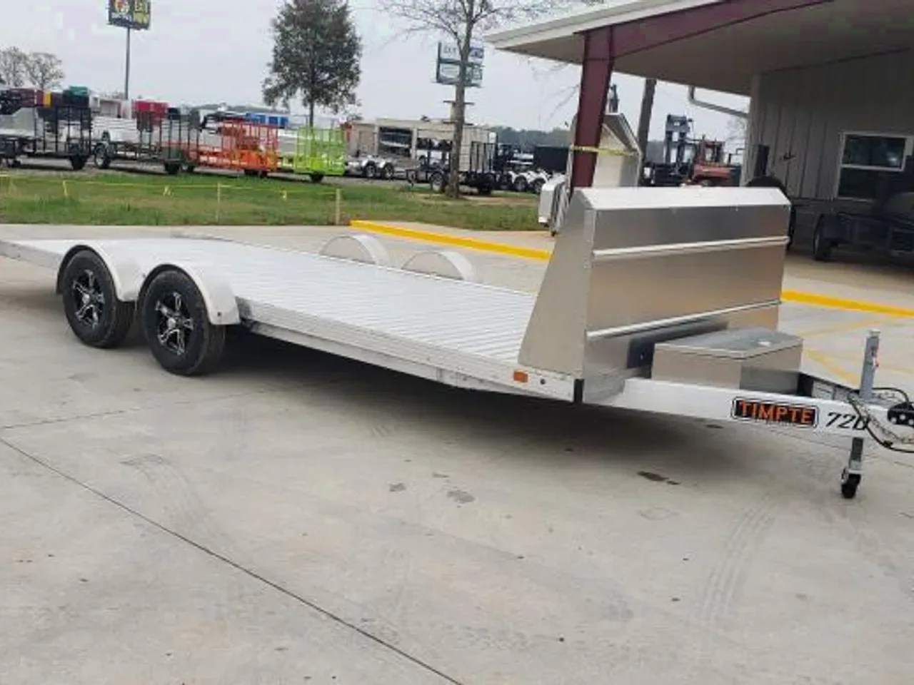 Aluminum 2026 7X20 Timpte 7X20 7K drop deck low profile carhauler trailer ground load -alum8220-TIMPTE720TSEZ-003497 7 ft. x20 ft.