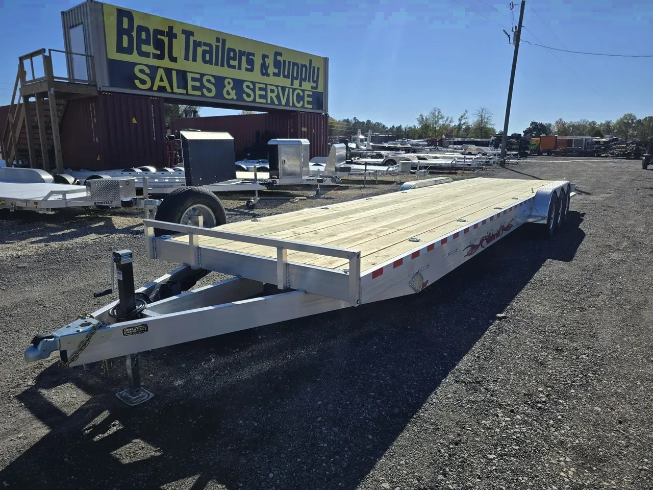 Aluminum 2026 7X34 Wolverine Trailers 7×34′ 21K Aluminum Car Hauler Wood Deck -ALUM8434-DTE8434-058967 7 ft. x34 ft.