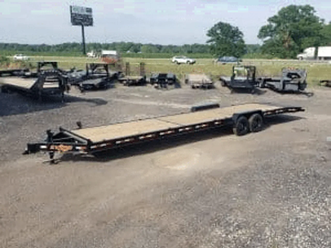 Car Hauler Trailer 2026 7X36 Down 2 Earth Trailers 36′ 2 Car Hauler I beam Wood Deck trailer 7×36 -dte8236-130289 7 ft. x36 ft.