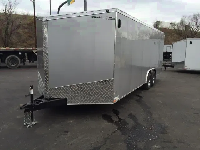 Silver 22ft+v-nose enclosed 10k car trailer