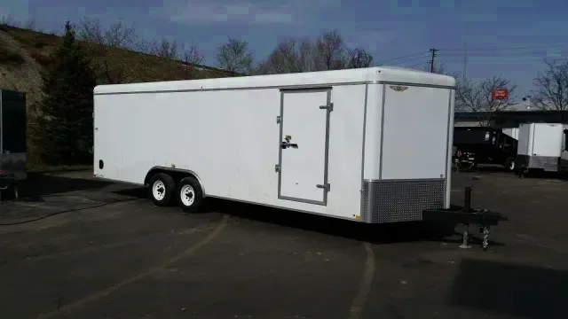 V-nose 24ft White Car Hauler