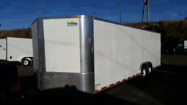 White 24ft V-Nose Car Hauler with 2/5200lb Axles
