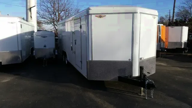 White 24ft Steel Car Hauler