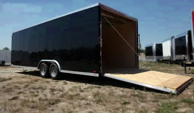 Aluminum 24ft Black Enclosed Carhauler