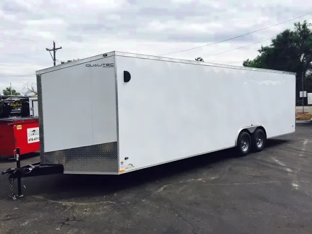 White 26ft Enclosed Car hauler