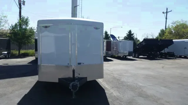White 18ft v-nose cargo trailer with Ramp