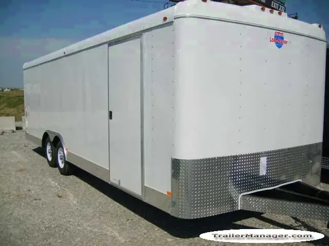 24ft Car Carrier 10K WHITE With Ramp-Flat Front