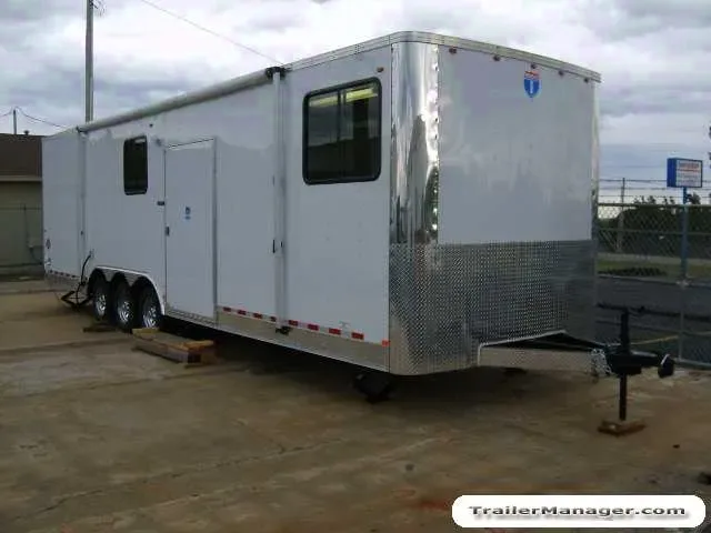 30ft 10K WHITE With Ramp-Finished Interior-Windows-Awning