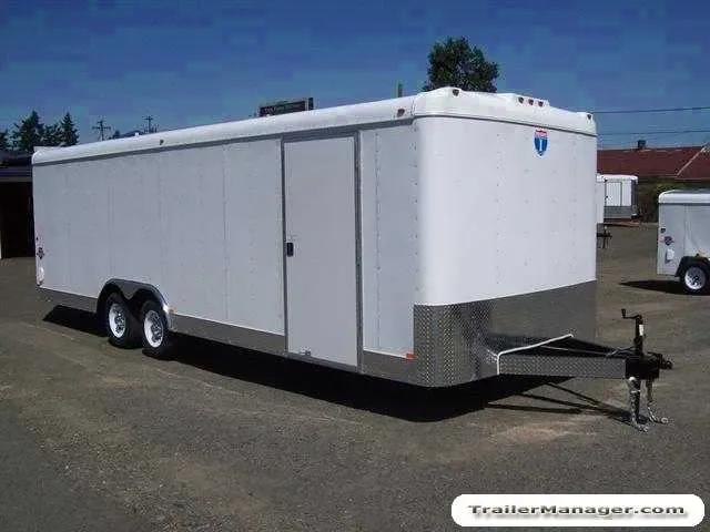 24ft Car Hauler White With Ramp