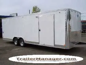 24ft Flat Front Car Trailer w/Side Door
