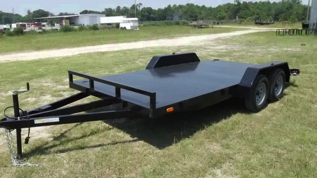 16ft Tandem Axle Black Open Car Hauler