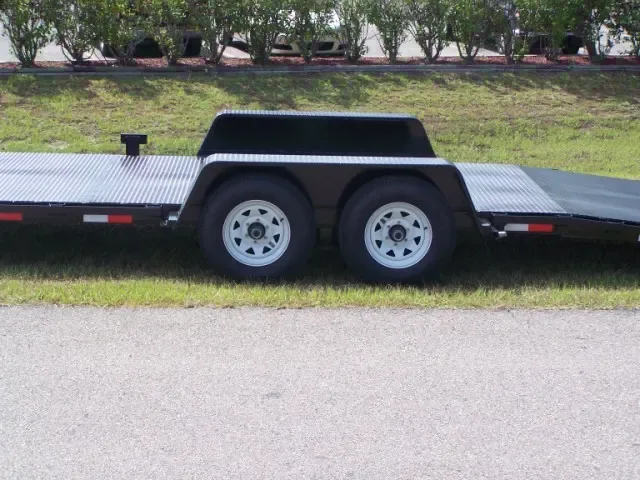 20 Ft Low Loading Car Trailer-Black Steel