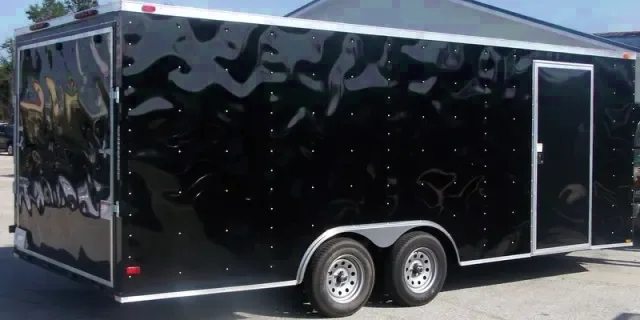 Black 20 ft V-nose Car Hauler