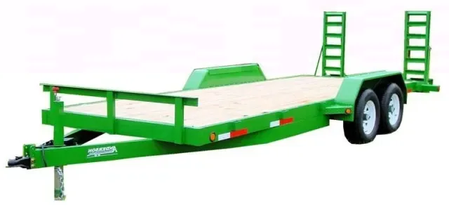 GREEN TANDEM AXLE 16FT CAR HAULER W/3500LB AXLES