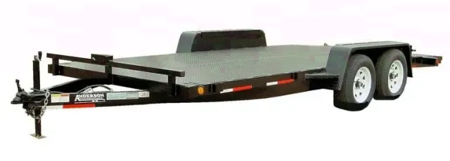 18FT BLACK STEEL AUTO TRAILER-3500LB AXLES