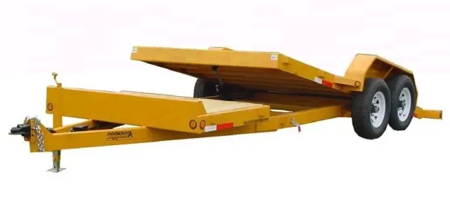 20FT YELLOW CAR HAULER-PINTLE HITCH