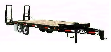 28FT BLACK STEEL FRAME, PINTLE HITCH, DOVETAIL