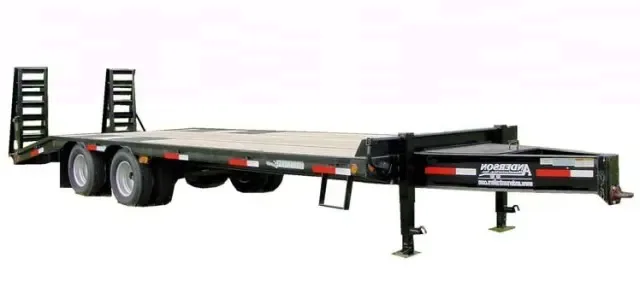 DOUBLE TANDEM 32FT CAR HAULER-BLACK WITH WOOD DECK