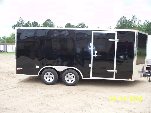 16FT CAR HAULER BLACK TANDEM 3500LB AXLES