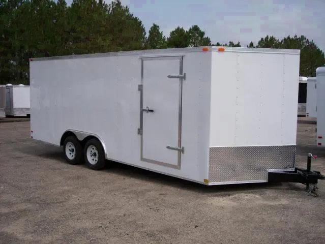 20FT V Nose White Car Hauler