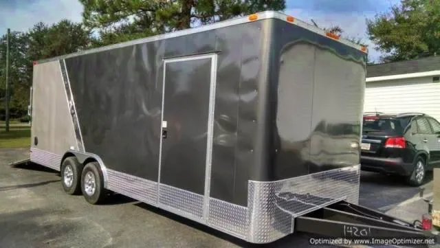 24 FT CAR HAULER TWO TONED W/SIDE DOOR
