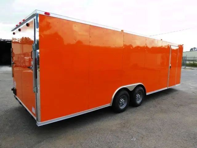 24FT Ta V-NOSE WITH 5200LB AXLES-ORANGE