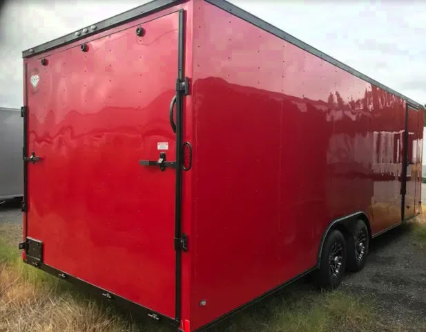24ft RED BLACKOUT WITH BLACK TRIM CAR HAULER
