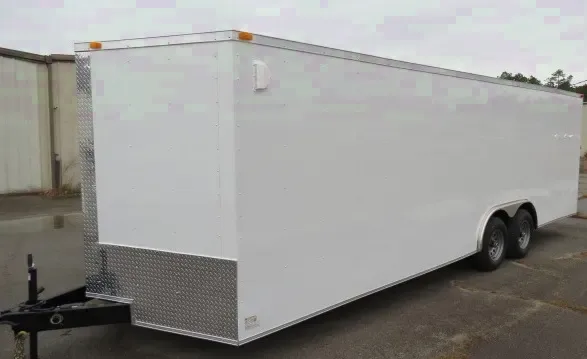 24FT RACE CAR HAULER-WHITE
