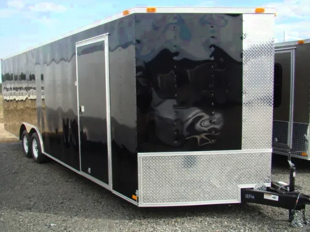 BLACK V-NOSE 24FT ENCLOSED CAR HAULER