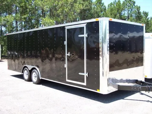 24FT Enclosed Car Hauler - Black