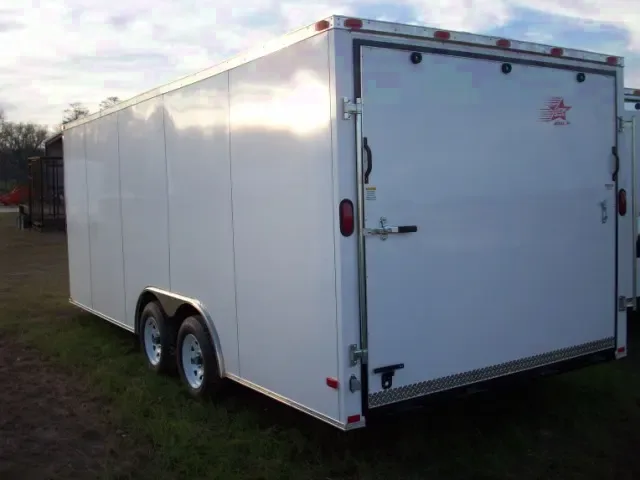 8.5X24 ENCLOSED CAR HAULER (WHITE) 2025