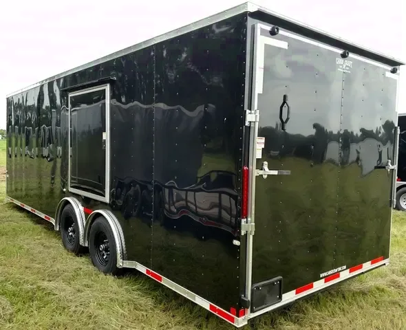 BLACK  8.5X24 ENCLOSED CARHAULER TRAILER