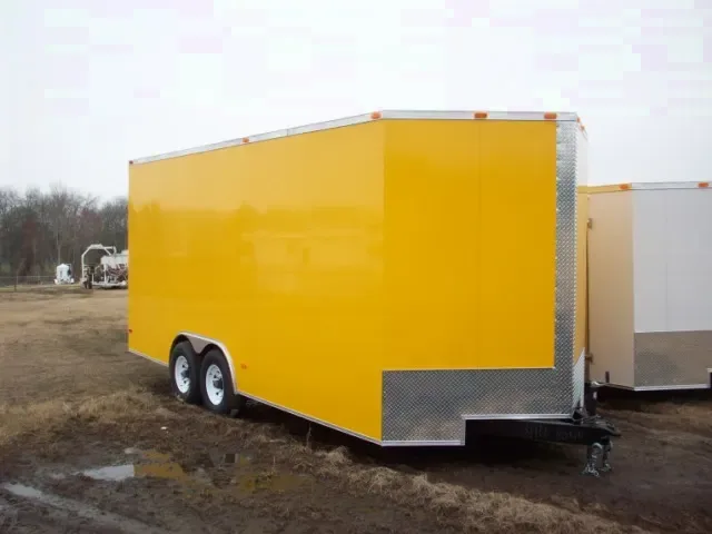 YELLOW 8.5X20 ENCLOSED CAR HAULER 2026