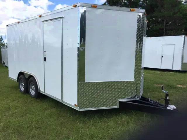 WHITE 2026 8.5 X 20 ENCLOSED AUTO TRAILER,,