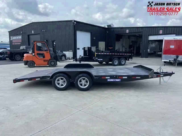 2025 Sure-Trac 7x18 Open Steel Deck Car Hauler Trailer 7K GVWR